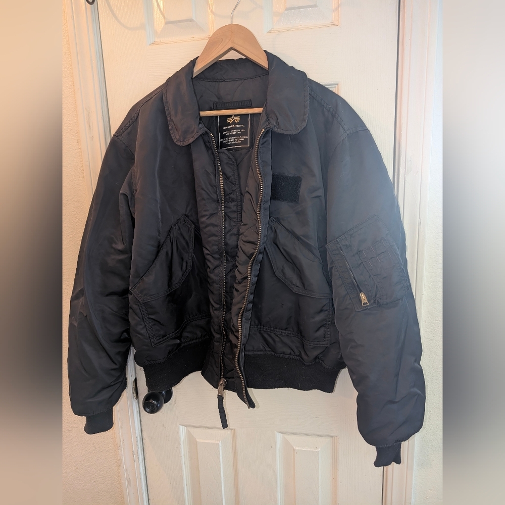 Vintage 1980's Alpha Industries CWU-45/P Flyers Nylon Bomber Jacket